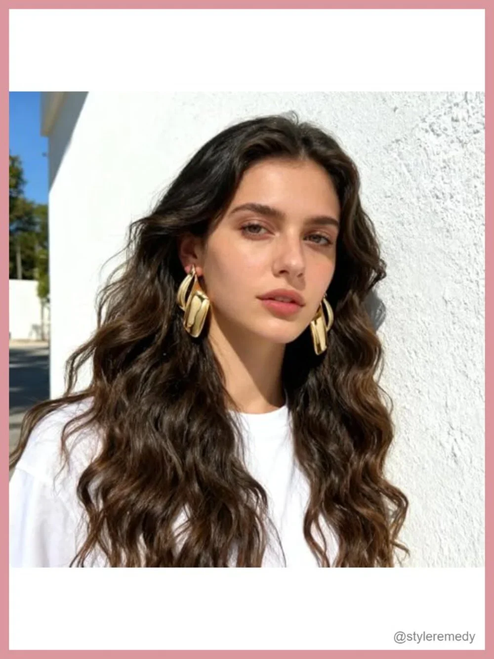 Chunky Gold Plated Statement Drop Dangle Earrings, Hypoallergenic Metal